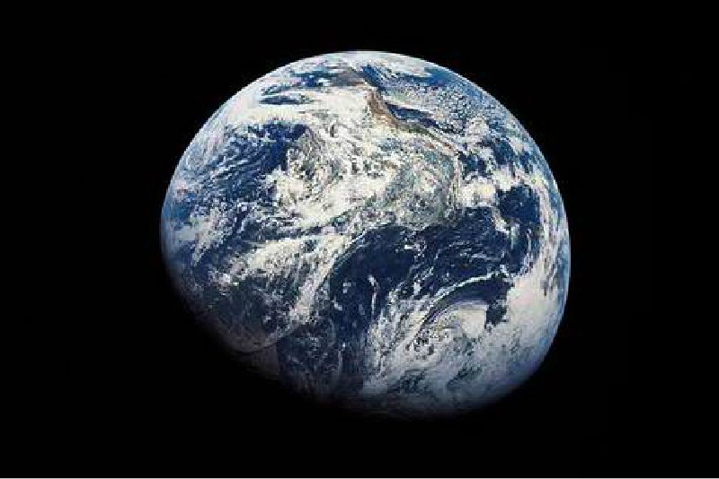 Photographie de la Terre vue de l'espace