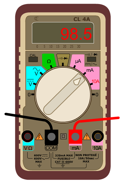Comment brancher un ampèremètre ?